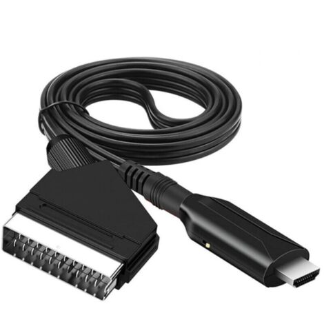 Câble péritel vers HDMI-Adaptateur péritel vers HDMI-Convertisseur audio vidéo péritel tout en un vers HDMI 1080p/720p (1/4)