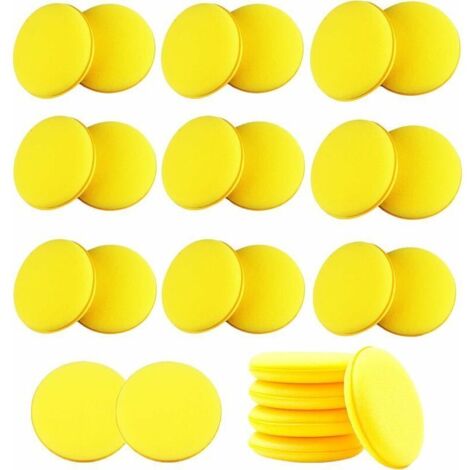 Tampons Applicateurs Cire Voiture Tampon Applicateur Mousse Polissage Microfibre Éponge Applicateur Cire Voiture Éponge Cire Beauté Voiture Éponge Polir Voiture Pratique pour Voitures 25 Pcs (1/4)