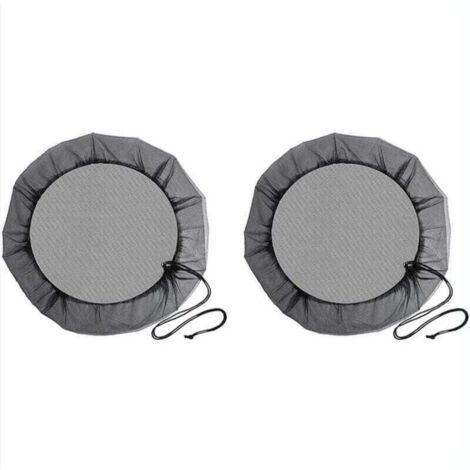 (Diamètre 100 cm) Filet de Baril de Pluie, 2 Pièces Filet de Protection avec Cordon de Serrage, Couverture Anti-Moustique & Animaux pour Récupérateur deau de Pluie (1/4)