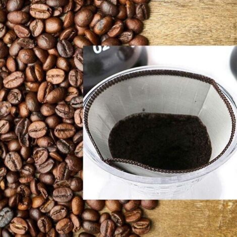 Otufan Cafetière à Verser 400 Ml Verre Borosilicate + Filtre Acier Inoxydable Réutilisable – Verseuse Avec Bec Anti-goutte – Café Maison & Bureau