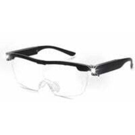 1PC Lunettes loupes 160 % avec lumière LED rechargeable - Lunettes grossissantes puissantes - Lunettes mains libres pour travail rapproché, artisanat, bijoutiers, lecture, loisirs (1/4)