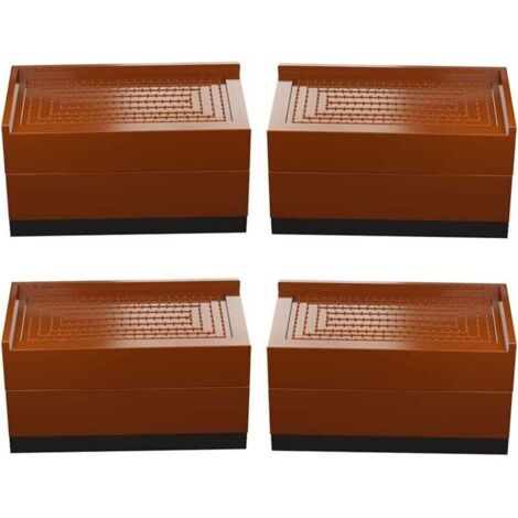 Jeu de 4 montants de meubles, lit, carré, pieds de 7,5 cm ou 15 cm de haut, lit réglable, pour tables, chaises, canapés, dortoirs, etc. (1/4)