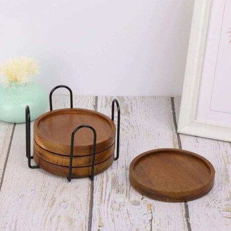 Lot De 4 Dessous De Carafe En Acier Inoxydable - LETANG ET REMY, Années 80