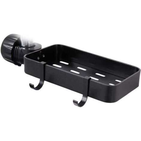 1pcs 17.5 10.4cm support de douche non poreux en acier inoxydable, support de salle de bains télescopique en acier inoxydable, support de douche, porte - savon, douche de shampooing (1/4)