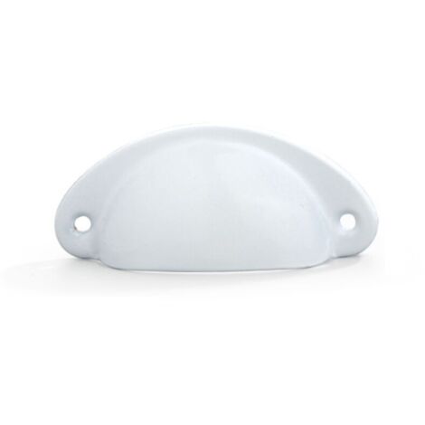 Peint en blanc-Poignee de meuble cuisine, 20 pièces poignée meuble, bouton de meuble, poignet meuble, poignee de meuble cuisine en fer courbé pour décorer des coiffeuses, des tiroirs, des meubles