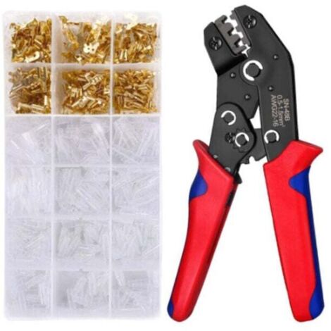 Outil de sertissage Pince Terminal Ferrule Pince à sertir Fil Ensemble d'outils à main Bornes Kit de serrage (1/4)