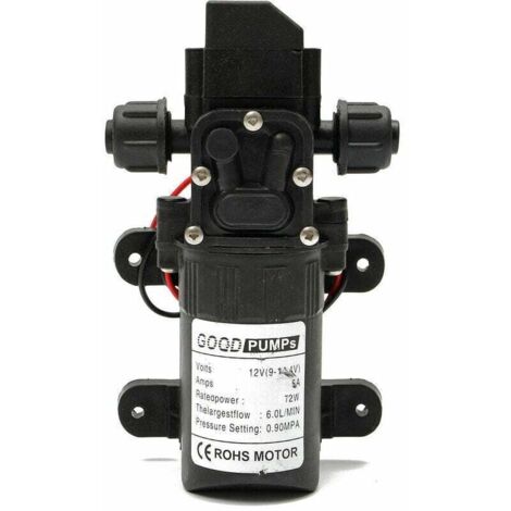 12V 70W DC Pompe à Eau Diaphragme Haute Pression Membrane Amorcage 6L/Min Bateau NF,