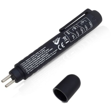 Analyseur automatique d'humidité du liquide de frein avec stylo de test de liquide de frein avec 5 indicateurs LED pour Dot3 Dot4 Dot5 (1/4)