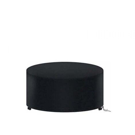Housse de Protection Table Ronde de Jardin 180 X 90CM, Housse Salon de Jardin Imperméable, 210D Oxford Bache Protection Table Exterieur Ronde