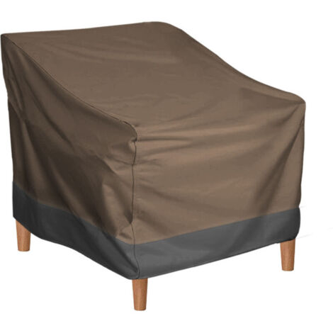 Housse de canapé pare-soleil de jardin extérieur imperméable en tissu Oxford café et noir assorti 808591,5 cm, 1 pièce (1/4)