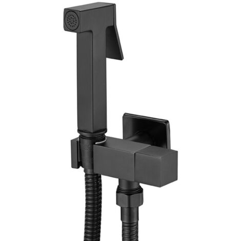 Douchette wc Pulvérisateur , Pulvérisateur de toilettes pour bidet et , de Couleur Noire , pour une Hygiène Personnelle et un Confort Accrus (1/4)