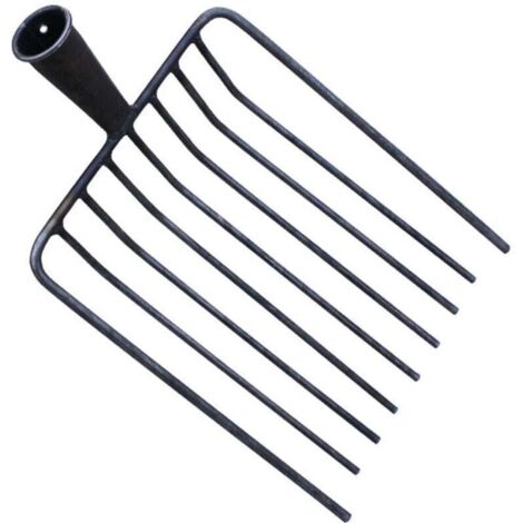 Forke Fourche à foin 9 dents Fourche à fumier Mistforke Fourche de jardin Fourche à fumier Fourche pour jardin Fourche métallique pour jardin et agriculture