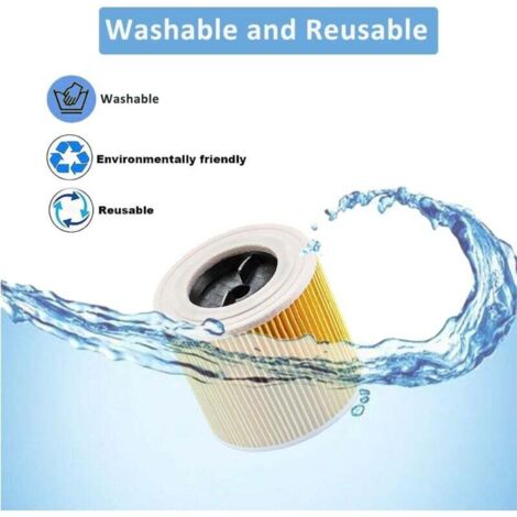 Lot De 6 Sacs Pour Aspirateur Kärcher KFI 357 - Compatibles WD2, WD3, KWD1, KWD2, KWD3, MV3, SE4001, SE4002 - 8