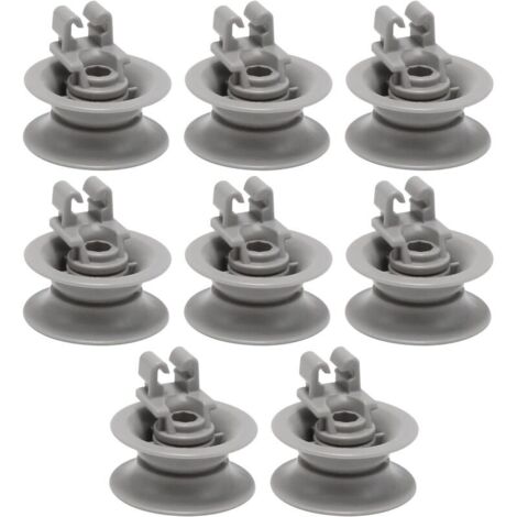 Roue supérieure de lave-vaisselle 8 pièces 611475 , pièces de rechange pour roue de panier à vaisselle Bosch bsh-00611475 1559847 AH3477735 AH8727387 Gris (roue supérieure) (1/4)
