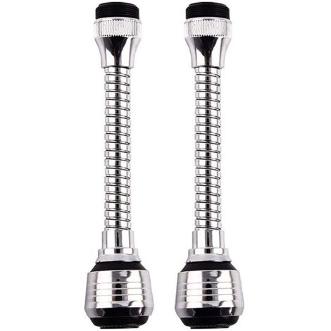 2 Pièces Rallonge Robinet,Filtre D'extension Pivotant,Extension de Douche de Robinet,360°Réglable Bec Diffuseur Filtre, Deux Modes Réglable,pour éviers de Cuisine, Salle de Bain (1/4)