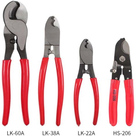 Pinces Coupe-Câbles , Coupe Câbles à Dénuder , coupe-câbles électriques robustes , Coupe-câbles et coupe-fils pour électriciens , Coupe-câble LK-60A /LK-38A/LK-22A/HS-206 (1/4)