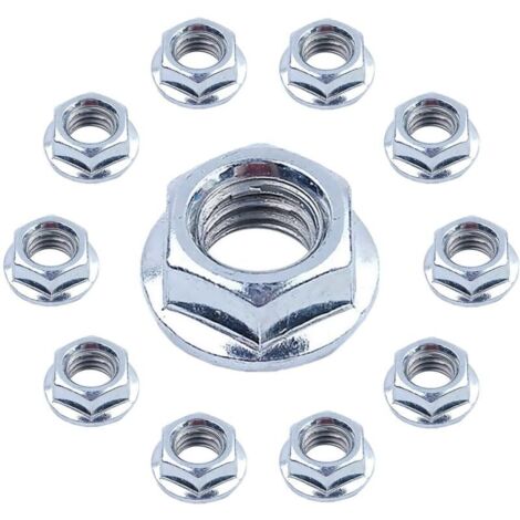 10 Pièces Écrou de Tronçonneuse pour Husqvarna 346XP, 445, 450, 455, K1250, K1260, 51, 61, 154 et plus de Modèles, Écrou Hexagonal Universel en Acier Inoxydable Pièces de Rechange