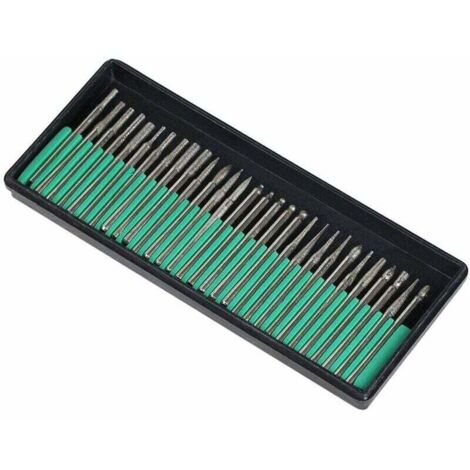 Diamant Burr Bits Percer Verre Métal Gemme pour Dremel Meulage Outil Rotatif, 90 Pcs 1/8-inch (3 mm) (1/4)