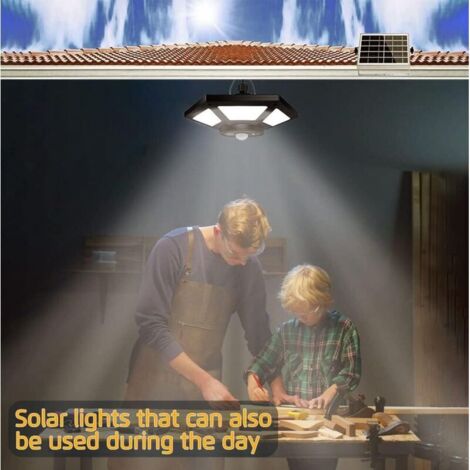 Lampe Solaire Pour Abri De Jardin - LED étanche, Détecteur De Mouvement - Autonomie 12h, Charge Solaire