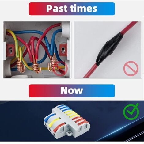 Connecteurs à Ressort Pour Fils électriques - Lot De 50 - 5A 250V - Connexion Rapide Sans Vis - Pour Moteurs, éclairage, Appareils