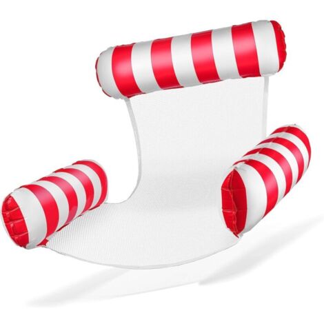 Chaise de natation gonflable avec dossier et accoudoirs pour relaxation (1/4)