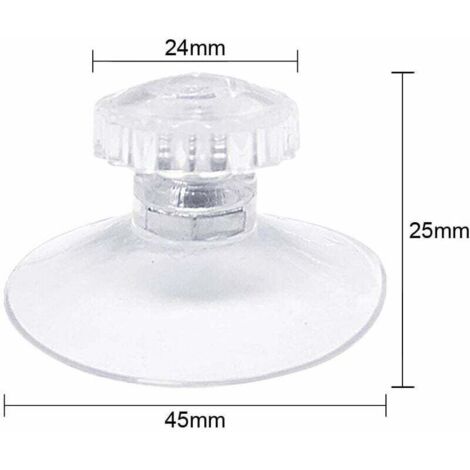 Memkey lot de 30 Ventouses avec Filetage et écrous moletés Ø 45 mm, Transparentes, pour Voiture, Camping, vitre, Pare-Soleil (1/4)