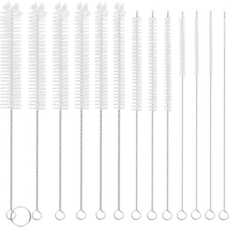 Lot de 13 brosses à biberons Longues Brosse de Nettoyage-Paille Nettoyeur de Pipe Brosse Fine pour Tuyau de Lait Brosse Polyvalente pour Nettoyer la théièreBusePailles Mini Brosse de vidange (1/4)