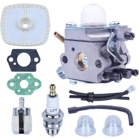 Carburateur Kit de Remplacement pour ECHO PB-2155 PB-2100 Souffleur et ES-2100 Broyeur, Carburateur + Joints + Conduites + Filtre Air + Bougie d'allumage Kit de Pièces 10 en 1 (1/4)