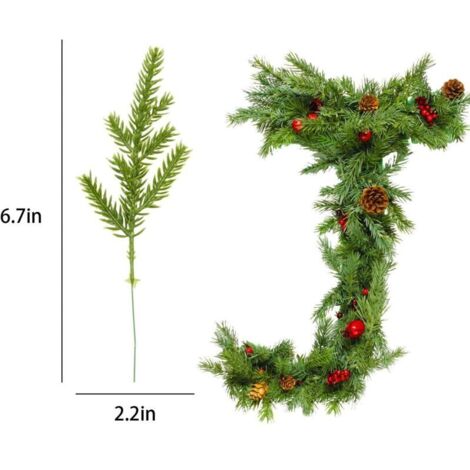 Branches De Pin Artificielles Noël - 58 Cm, ABS, Décoration Pour Porte, Cheminée, Escalier