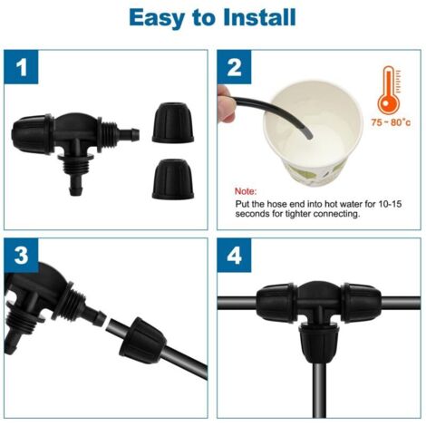 Micro Drip System Raccord En L  3/4" , Tuyau D'Arrosage Coude Connecteur Universel Coude Joint De Accessoires Dirrigation Agricole8 Pieces 92229398