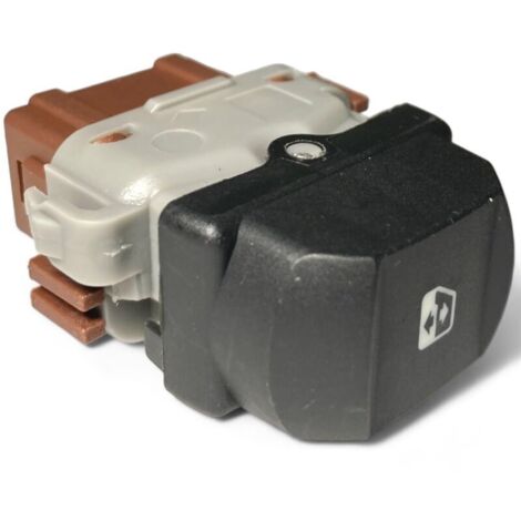 Bouton Interrupteur Commande de lève vitre avant gauche Cosse Marron compatible pour Renault Clio 3 Laguna II et Megane II OEM : 8200414961
