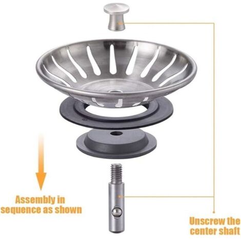 Bouchon Évier Attrape-Cheveux - Filtre Anti-Bouchon Pour Salle De Bain & Cuisine, Argent