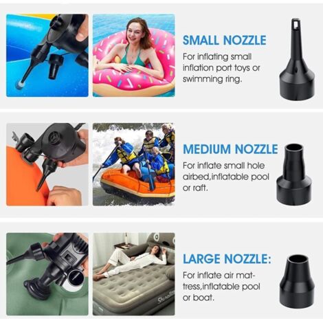 Pompe à Air Portable KIKILIVE 400W-600W - 4 Buses, Gonflage Rapide Pour Matelas, Piscines, Jouets