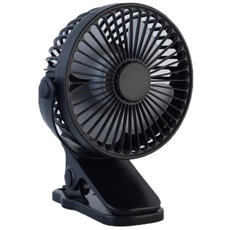Ventilateur Usb Silencieux,Ventilateur Bureau,Mini Ventilateur 3 Vitesses , Rotation 360°,Petit Ventilateur,Ventilateur Mural Pour Bureau/Maison/Camping - Noir (1/4)
