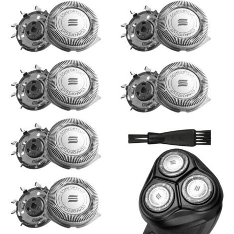 6 Pcs SH50/30 Têtes de Compatible avec Philips Serie 3000 5000 et AT8xx/AT7xx/PT7xx,Têtes de Rasoir avec Nettoyage Brosse,Lames De Remplacement pour Philips, Accessoires Pour Rasoir (1/4)
