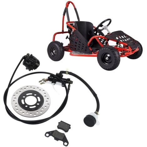 Étrier de frein à disque hydraulique, Kit de frein à disque plaquette de frein Rotor de disque pour 50cc 110cc 125cc 150cc 200cc 250cc Dirt Bike Quad ATV Go Kart (1/4)