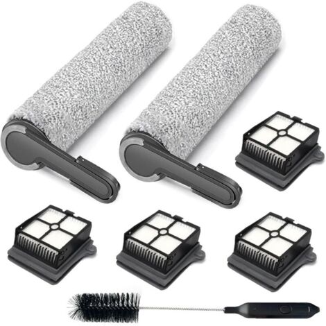 [Version 2, Détachable] Accessoires pour aspirateur Tineco Floor One S7 Pro / S6, 2 rouleaux de brosse, 4 filtres Pièces de rechange pour aspirateur tout-en-un (1/4)