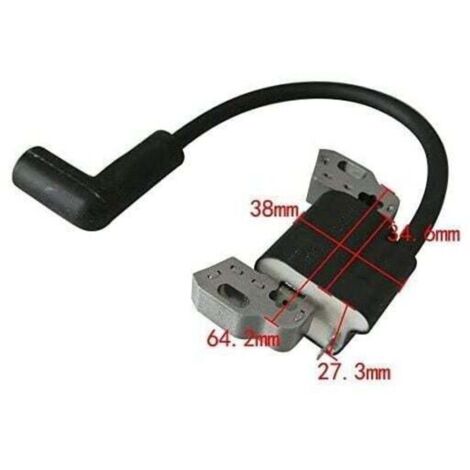 Bobine d'allumage avec bougie d'allumage pour tondeuse Briggs & Stratton 08P500 08P600 093J02 09P600 09P700 remplace 798534 799582 593872 595009 (1/4)
