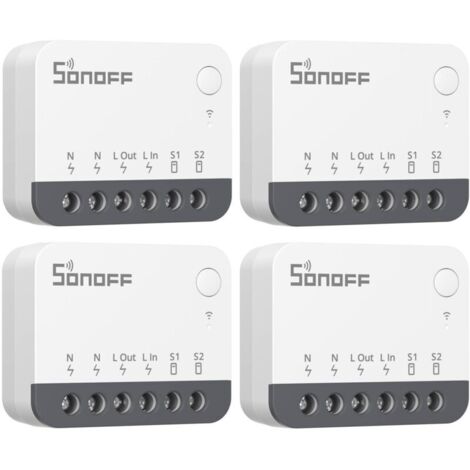 SONOFF ZBMINIR2 Interrupteur Connecté Zigbee, 2 Way ZigBee 3.0 Mini Smart Switch, 10A/2200W, Fil Neutre Requis, Compatible avec Alexa, Google Home, Séparation des Relais, Requis ZigBee Hub2pack (1/4)