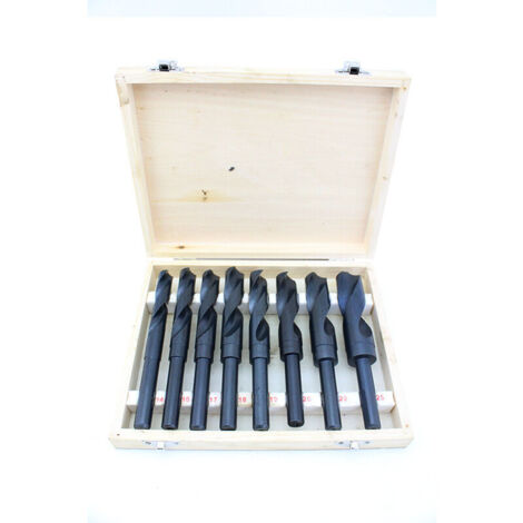 Foret HSS Forgeron , 8PCS forets hélicoïdaux en acier trempé , Lot de 14-25mm HSS Forets HSS Twist en Acier au Carbone à Grande Vitesse