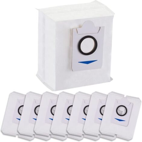 Lot de 8 sacs à poussière, accessoires pour robot Ecovacs Deebot T10 Plus/Ecovacs Deebot X1 Plus, station d'aspiration de 3,2 l, grande capacité, pièces de rechange uniques (1/4)