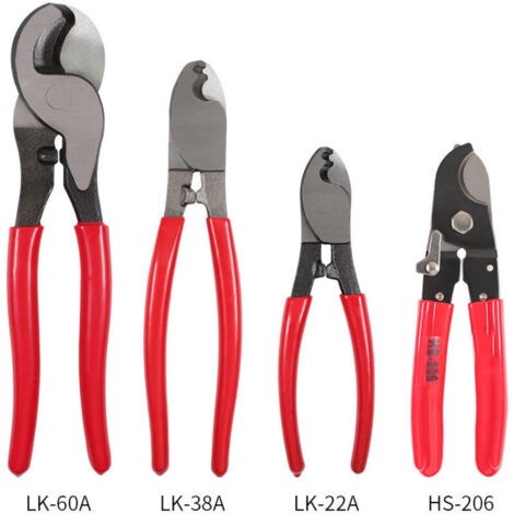 Pinces Coupe-Câbles , Coupe Câbles à Dénuder , coupe-câbles électriques robustes , Coupe-câbles et coupe-fils pour électriciens , Coupe-câble LK-60A /LK-38A/LK-22A/HS-206 (1/4)