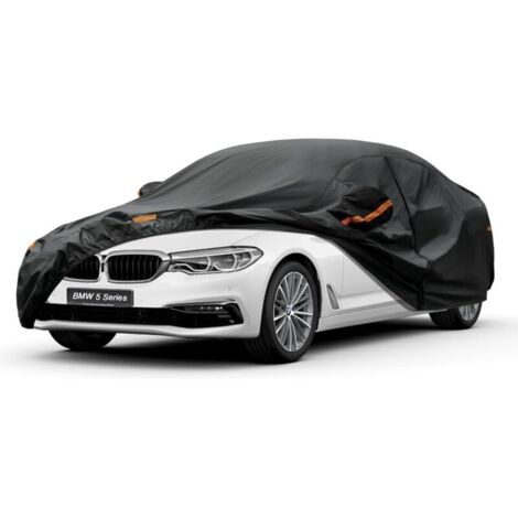 La housse de voiture imperméable et respirante convient à la housse de voiture universelle (4,2-4,4 M), à la housse de protection de voiture extérieure, à la pluie, au soleil et à la poussière. (1/4)