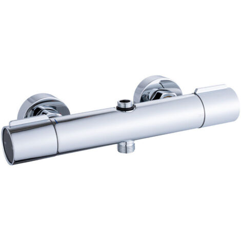 Mitigeur de douche thermostatique 2 voies (rond, cuivre, avec dispositif anti-brûlure et affichage de la température) (1/4)