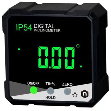 Inclinomètre Numérique Portable IP54 4 X 90 ° Rétro-Éclairage LCD Rapporteur Numérique Pente Mètre Règle D'Angle Numérique Réutilisable Facile à Utiliser (Vert) (1/4)