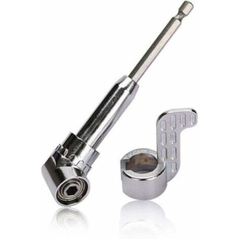 Renvoi d'Angle Visseuse Coudée à Angle Droit 105 Degrés Tige Hexagonale 1/4" pour Perceuse (1/4)