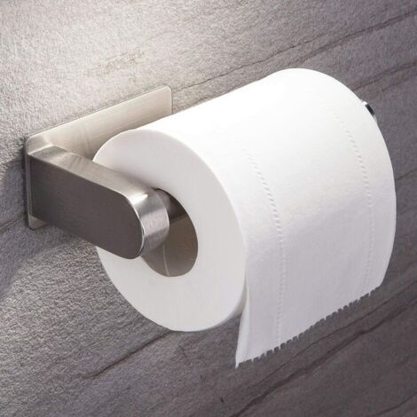 Porte Papier Toilette Auto-adhésif de sans Forage Support de Papier Mural Titulaire de Papier,Porte Rouleau Papier WC en Acier Inox Derouleur Papier WC (1/5)