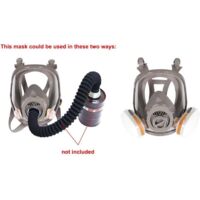 6800 Masque respiratoire intégral, casque de protection faciale pour peindre, vapeur et poussière organiques, deux types de connecteurs | Leroy Merlin