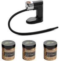 Fumoir Portable - Pistolet à Fumer pour Fumoir à Froid - Gratuit 3 sciures pour fumoir, Pistolet à Fumer Portable, Pipe Fumage Professionnel idéal pour Fumoir viande, poisson, boisson