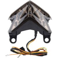 Moto LED feu arrière lampe frein clignotant feu arrière pour Kawasaki Z800 2013 2014 (noir)